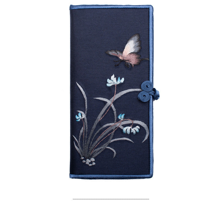 New Buckle Hand-embroidered Long Wallet