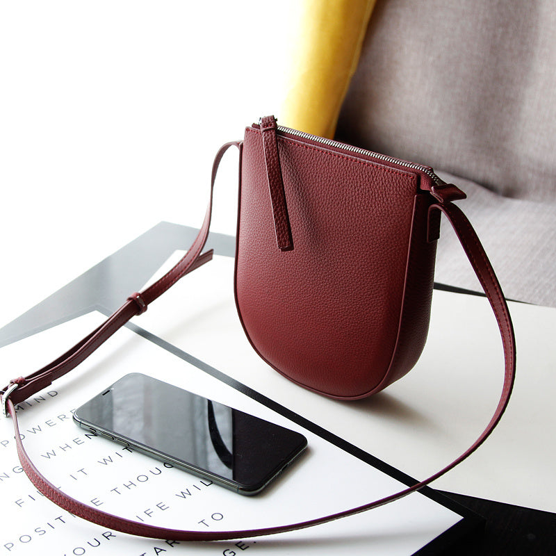 Leather Phone Bag Mini Shoulder Crossbody Pouch