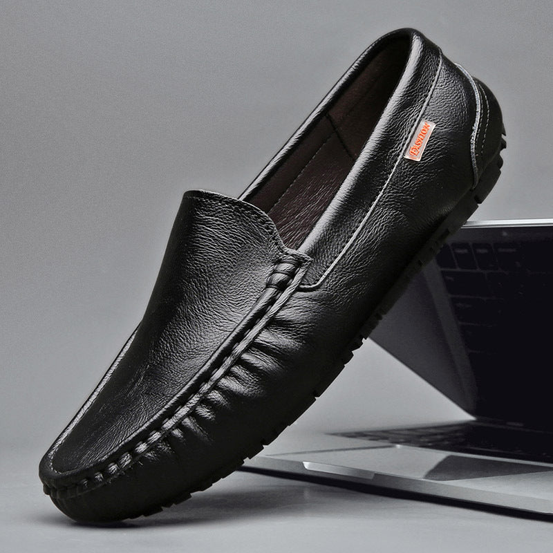 Mocasines de cuero estilo británico sin cordones