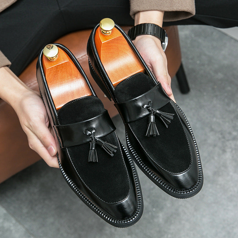 Men's Leather Shoes British Trend Slip-on Business Formal Men's Shoes