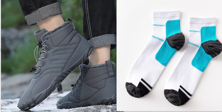 Chaussures de sport en coton pour hommes et femmes, bottes d'hiver chaudes à enfiler, résistantes à l'usure, antidérapantes, épaisses, pour couple