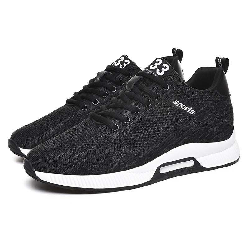 Fly-knit Sneakers Mesh Wear-resistant Increased 6cm Men's Shoes