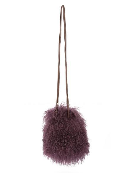 Handsome Beach Wool Bucket Bag Diagonal Bag