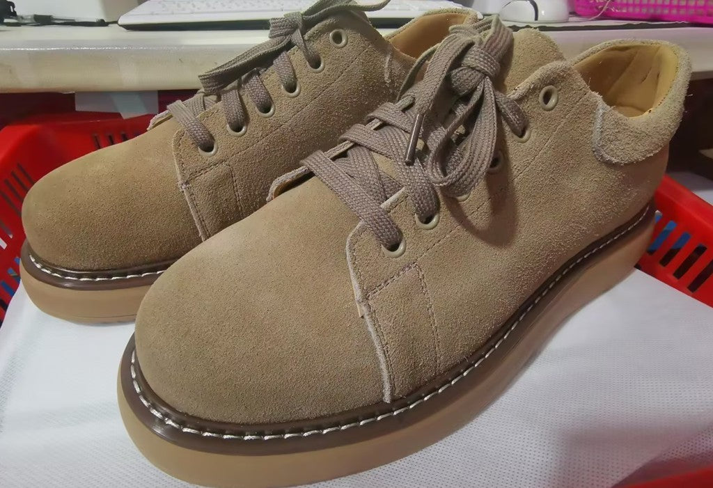 Zapatos de trabajo retro de gamuza para hombre