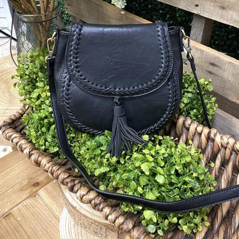 Sacs européens et américains tissés à la main, sac à pompon vintage