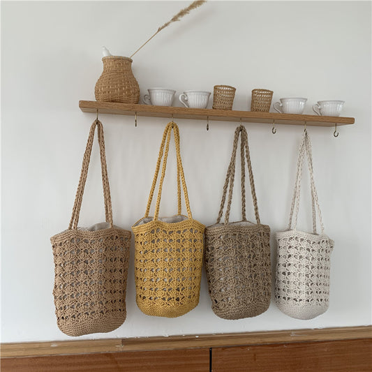 Elastic Handmade Hemp Rope Woven Women's Bag