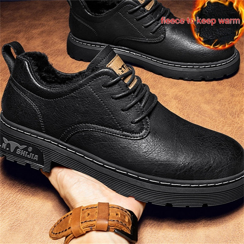 Men's Casual Shoes All-matching Breathable Low Top Business Leather Shoes