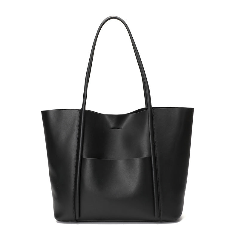 Sac fourre-tout en cuir véritable pour femme