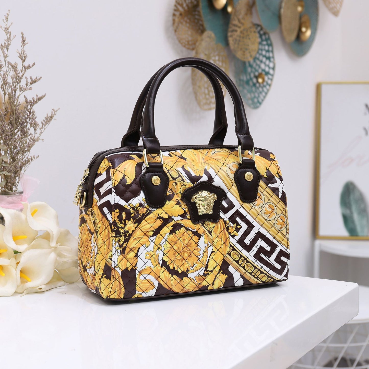 Explosive Style Hot Sale Ladies Handbag Boston Print