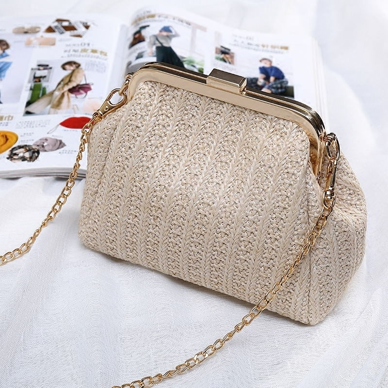 Mini sac tissé en paille tendance été