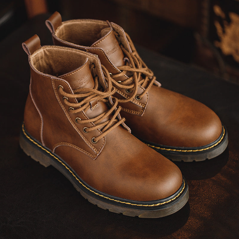 Bottes mi-hautes pour hommes de style britannique Dr Martens pour l'automne