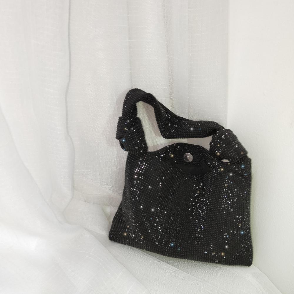 Sac seau entièrement en strass Net Celebrity The Same King Sac à main en strass