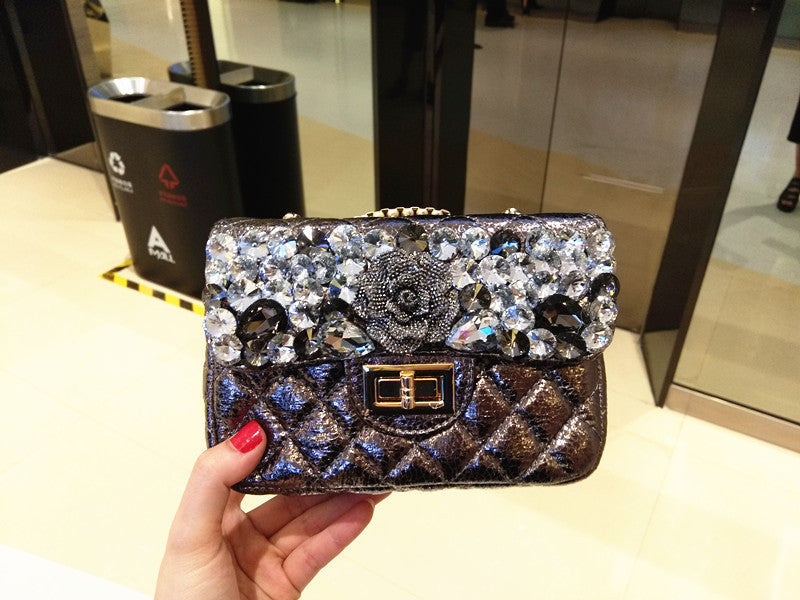 Diamond Bag With Diamond Rhinestones Clutch Shoulder Crossbody