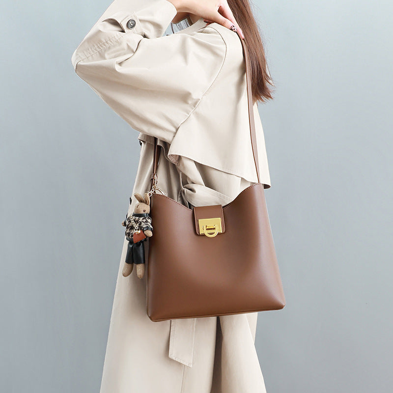 New Trendy Leather Fashion Bucket Bag