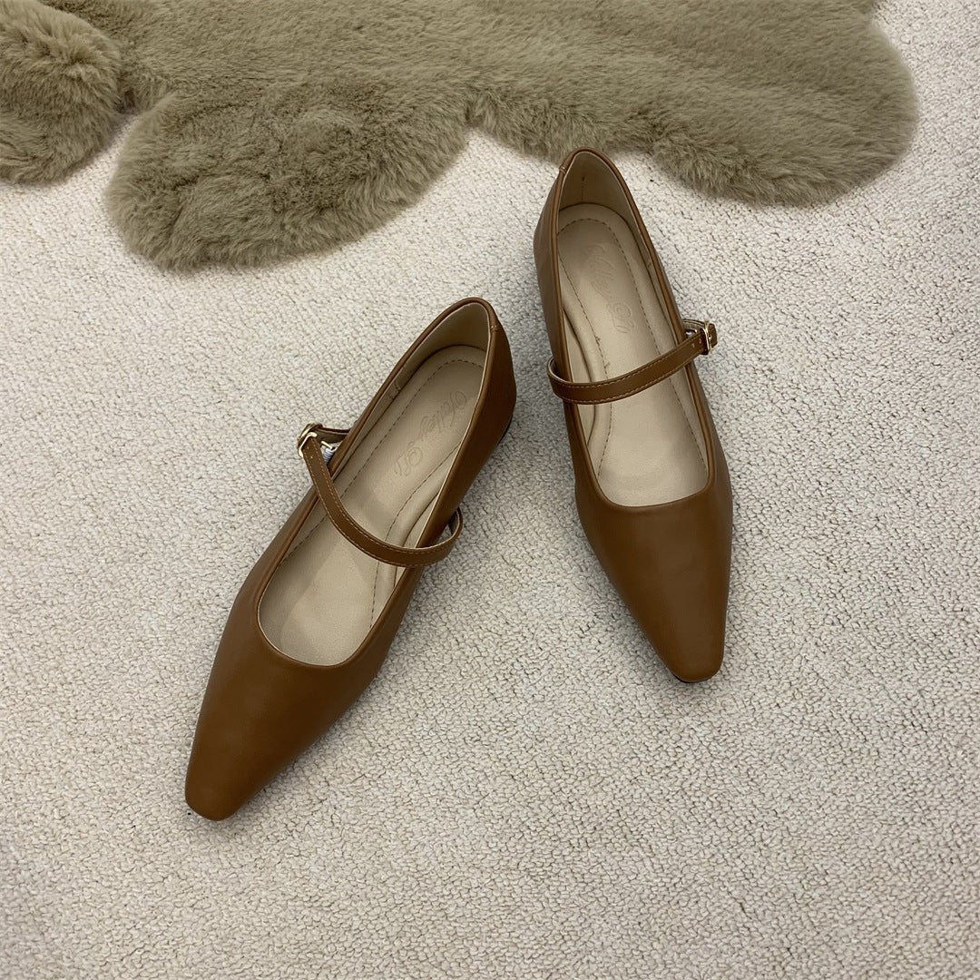 Flat Pointed Toe Every Night Mary Jane Shoes Women