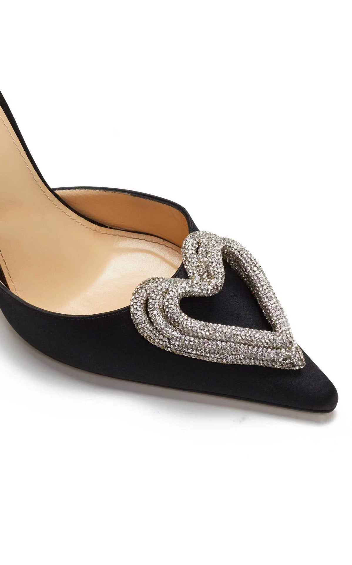 Sandalias de mujer modernas y combinables con diamantes de imitación en forma de corazón