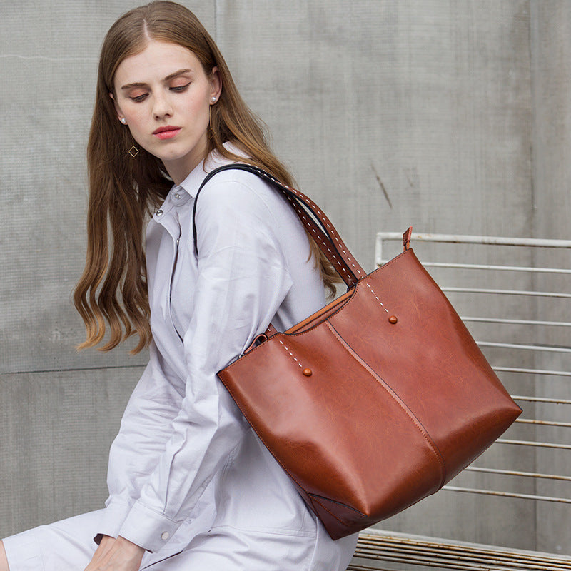 Sac à bandoulière polyvalent pour femme de grande capacité