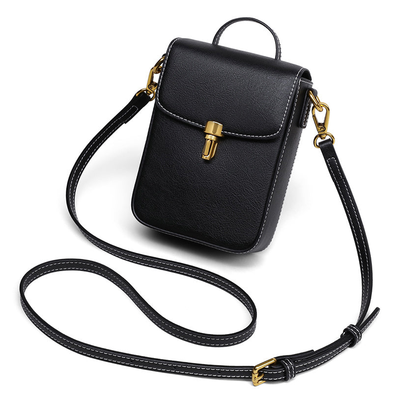 Mini sac messager à bandoulière en cuir tendance pour femme