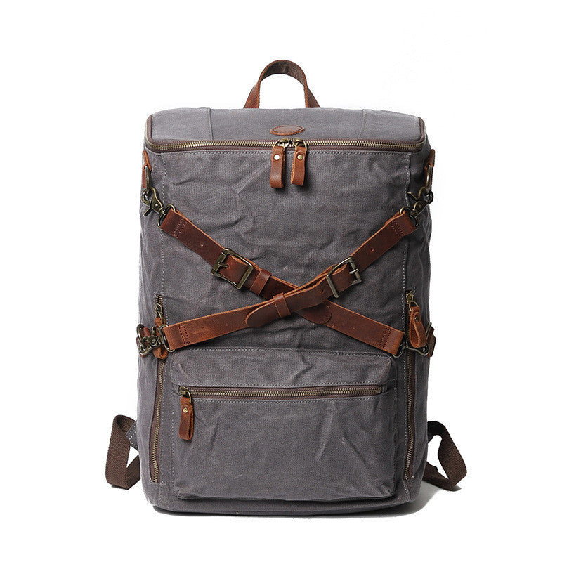 Men's Fashion Vintage Leather Canvas Laptop Bag