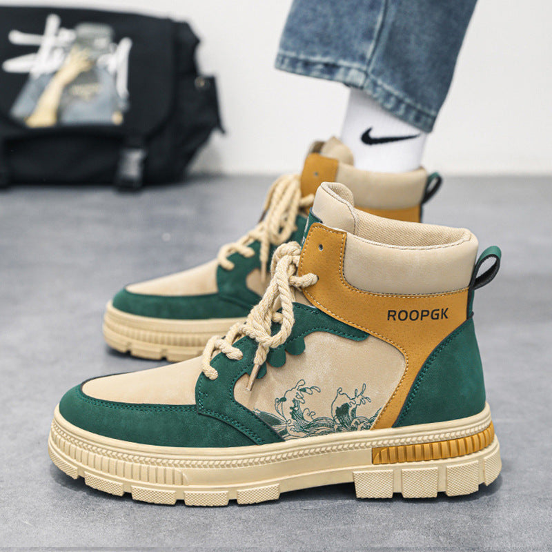 Botas altas con cordones para hombre