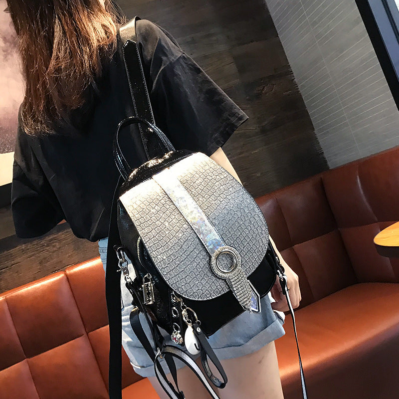 Mochila de moda de doble propósito con borlas y diamantes de imitación para mujer