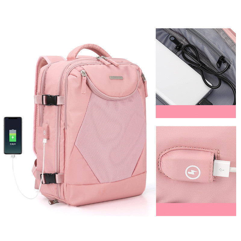 Mochila para computadora informal de gran capacidad para mujer