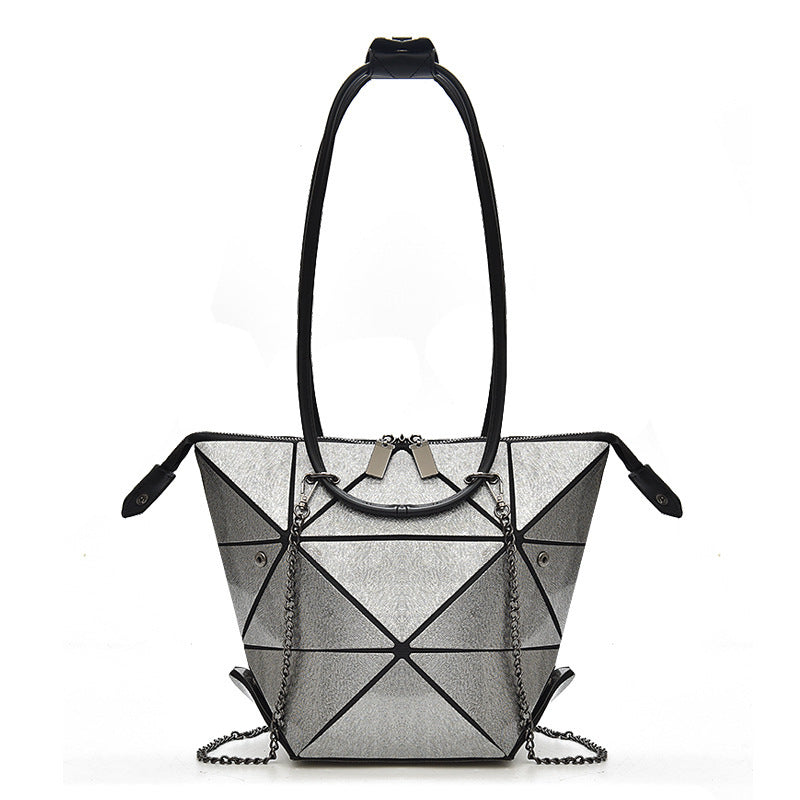 Sac de variété tendance pliable et portable avec laser diamant géométrique