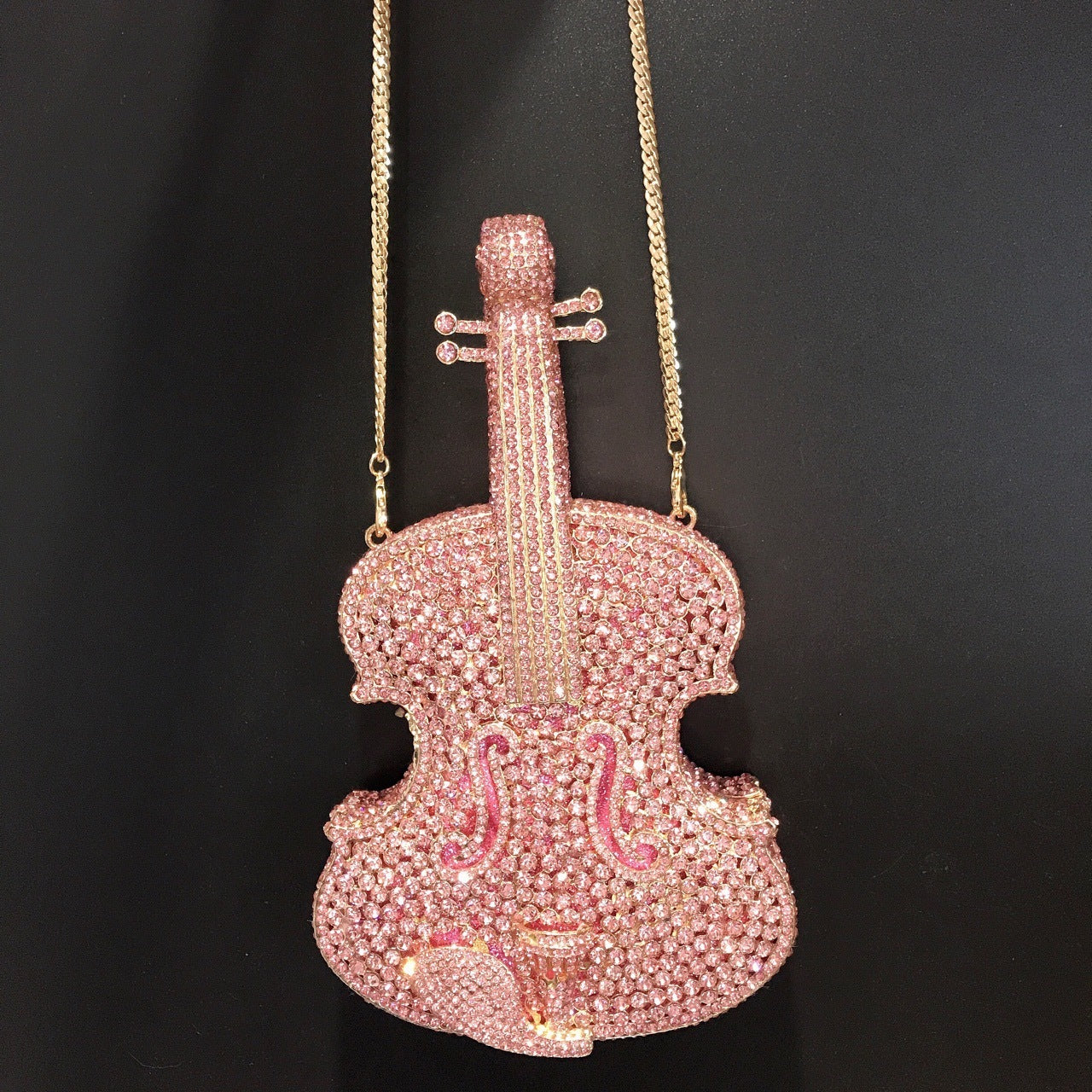 Bolso de hombro de violín de moda con corte de diamante