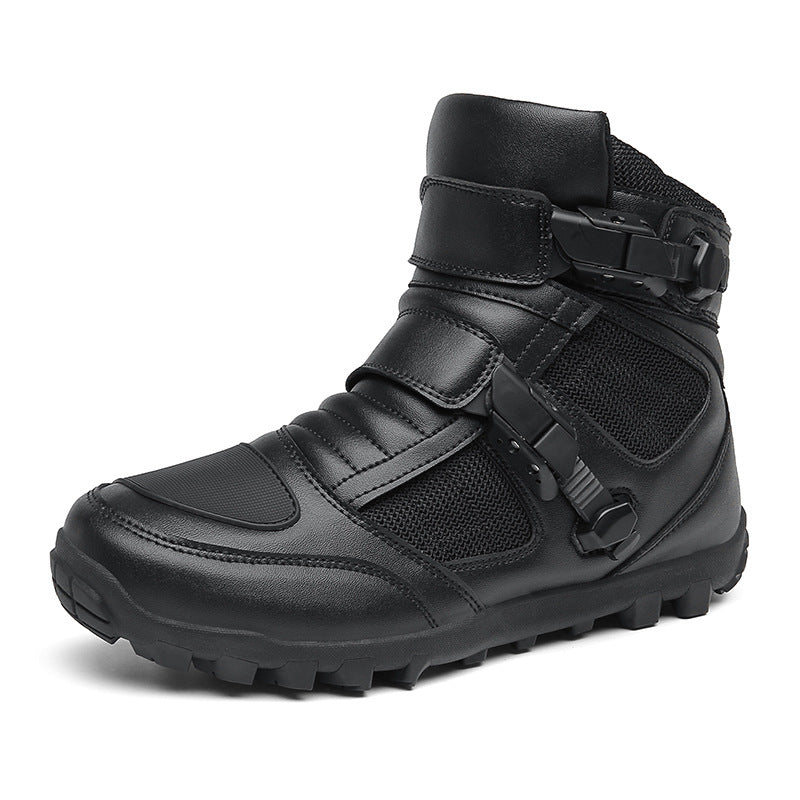 Botas de motociclista coloridas para las cuatro estaciones para caballeros masculinos