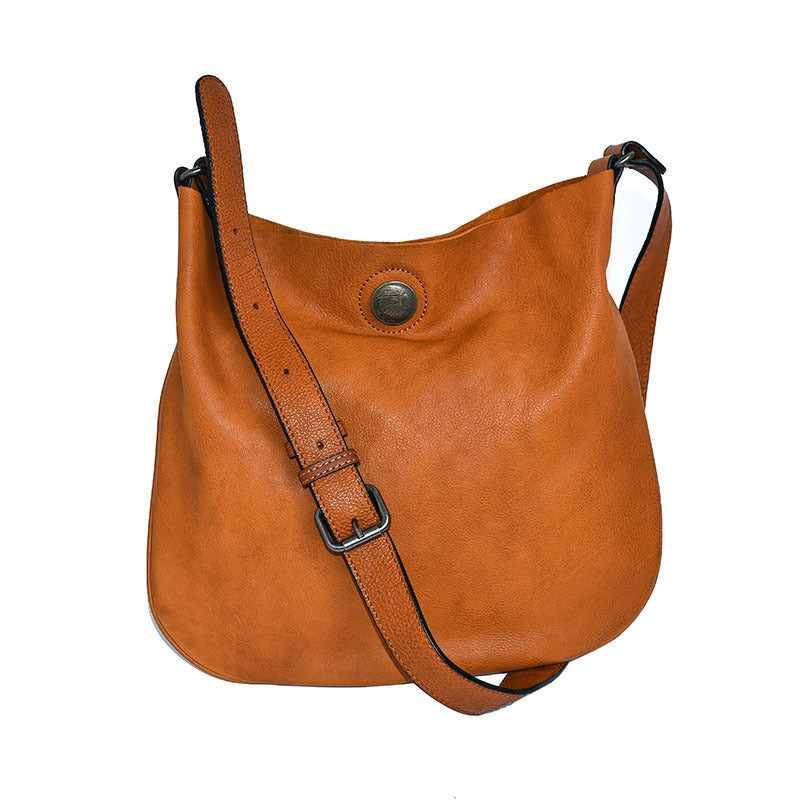 Bolso bandolera de cuero estilo retro para ocio y literatura y arte