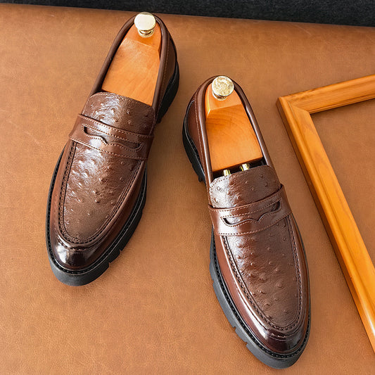 Chaussures en cuir britanniques pour hommes, style coréen, mode décontractée