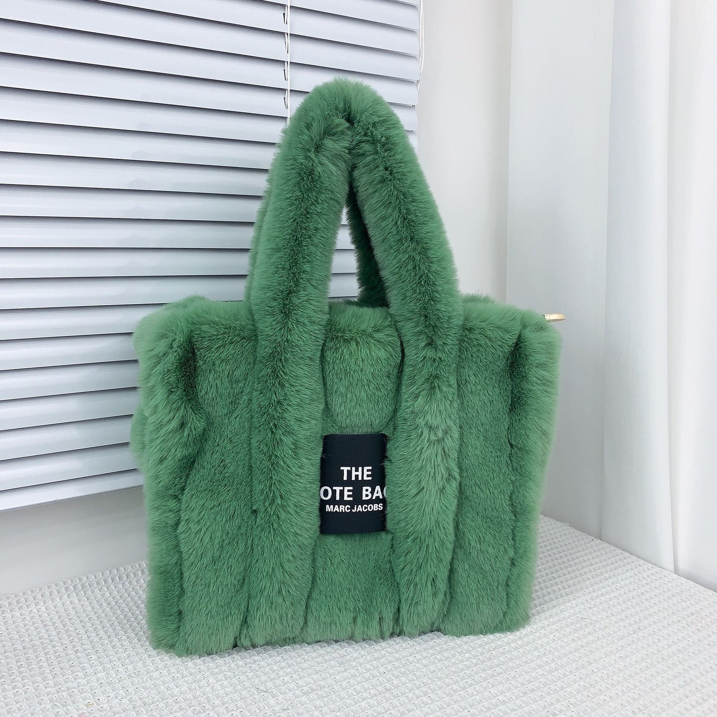 Large-capacity Shopping Commuter Faux Fur Plush Tote Bag