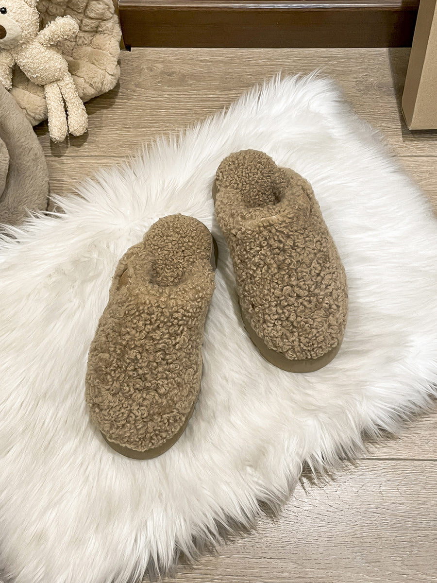 Pantuflas de peluche para mujer Ropa de abrigo