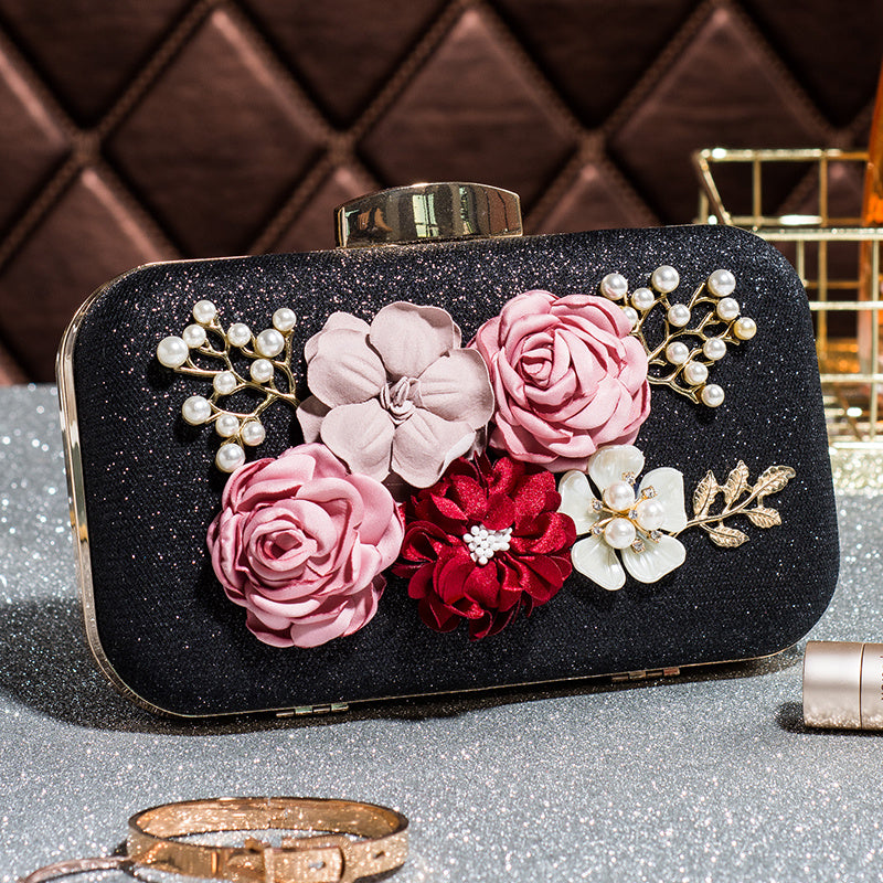 With Cheongsam Pearl Flower Sweet Evening Bag