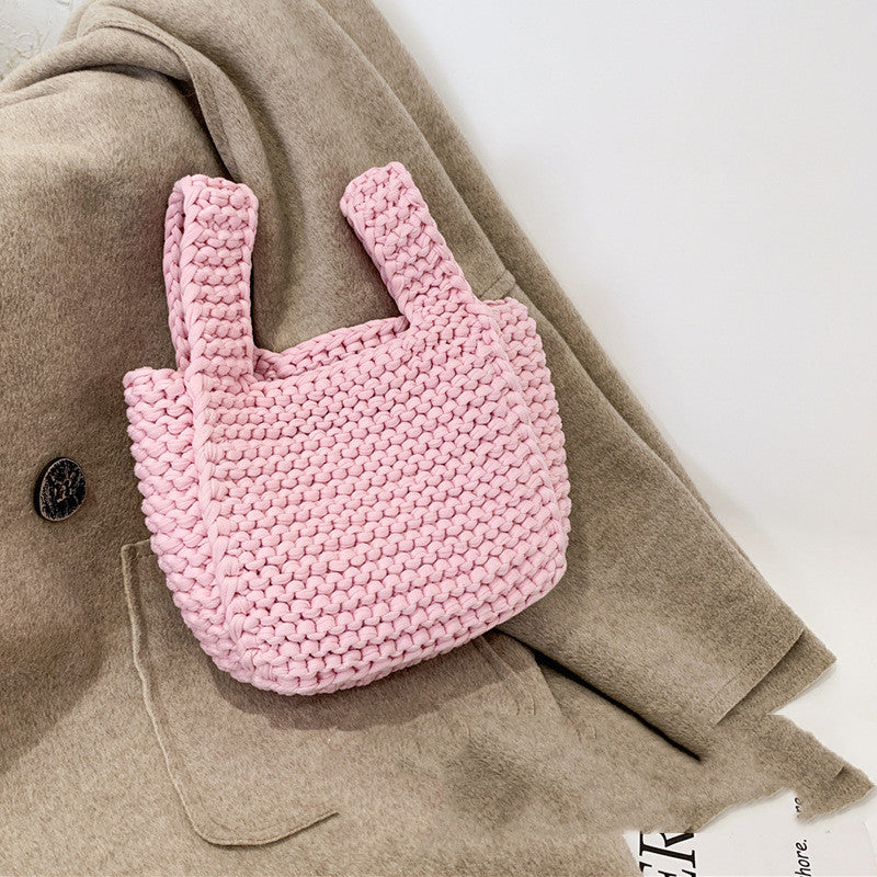 Bolso de muñeca de estilo japonés Bolso tejido a mano