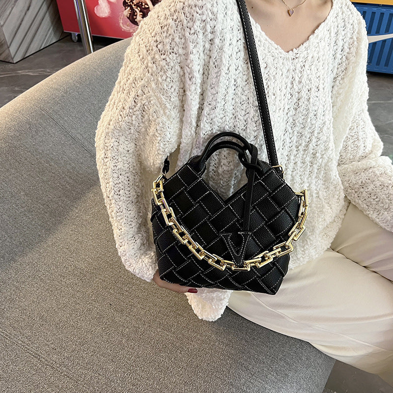 Bolso de mano de moda Bolso pequeño tejido para mujer