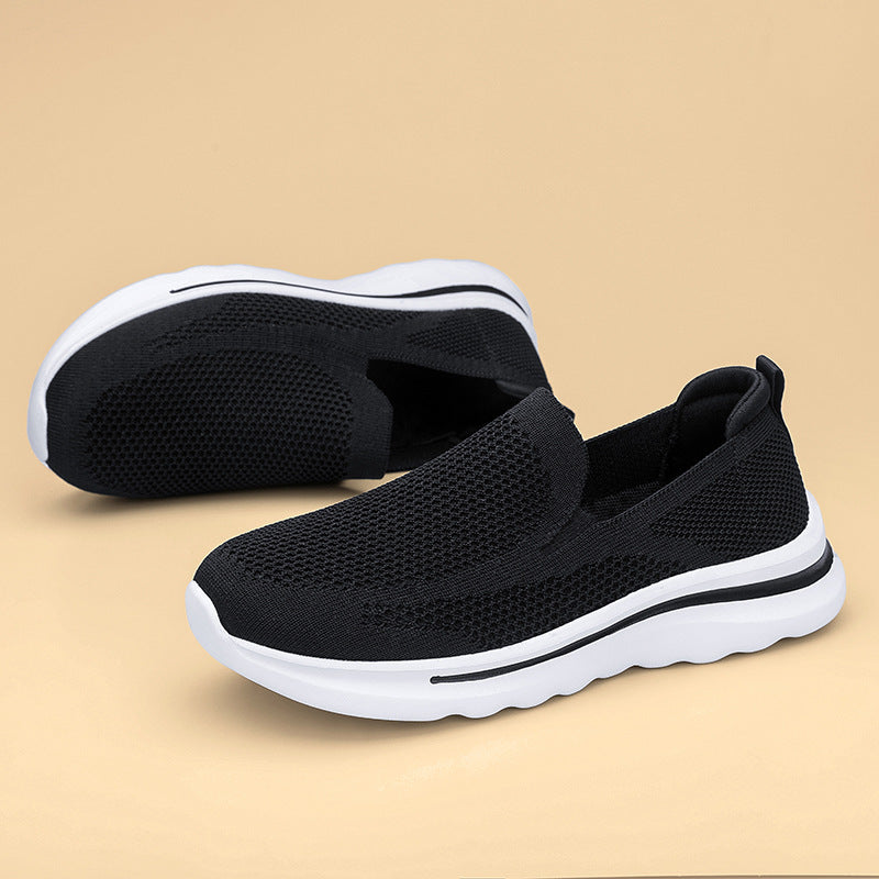 Chaussures plates de jogging pour femmes en maille respirante pour le sport et la marche