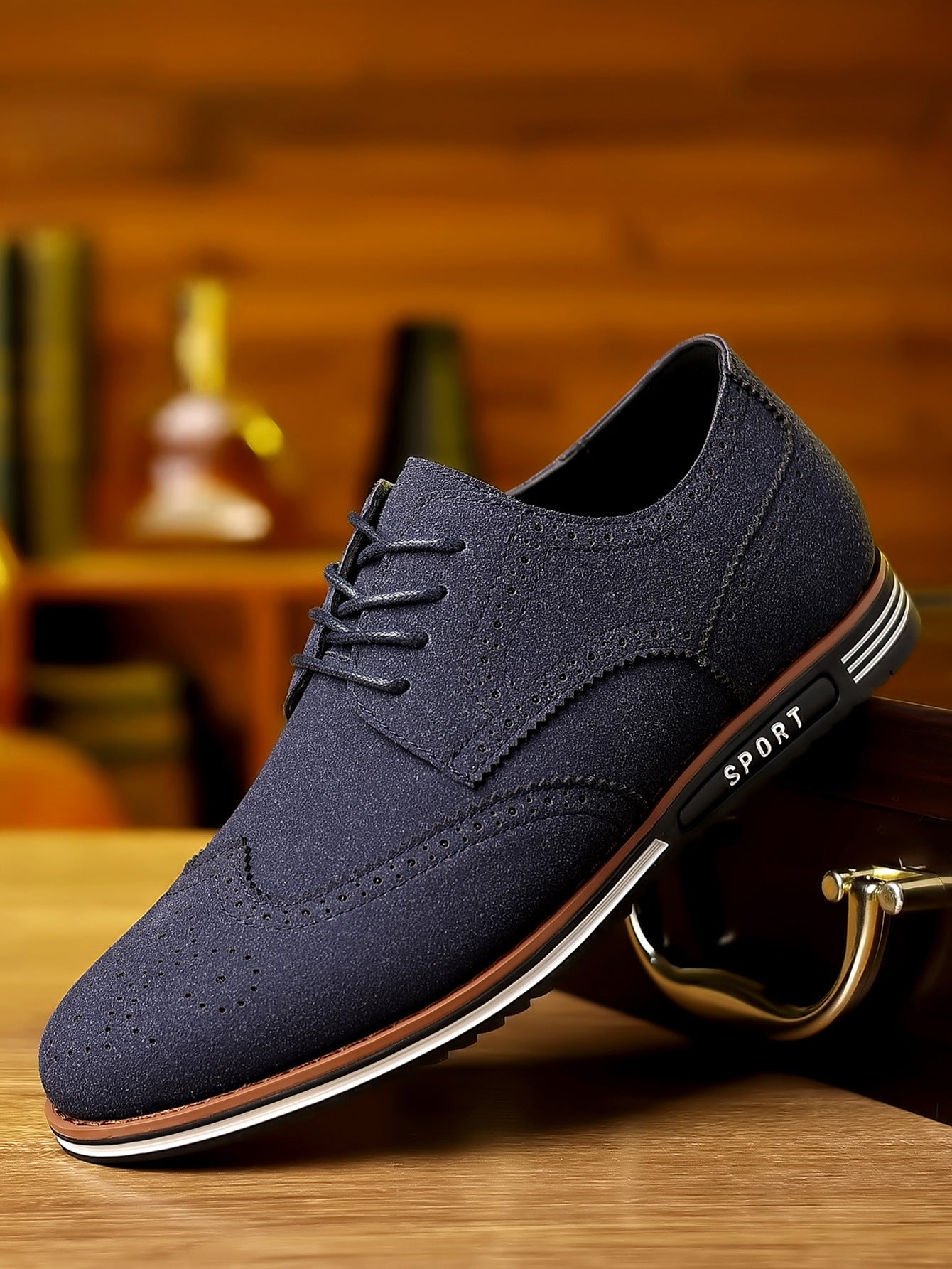 Nouvelles chaussures décontractées pour hommes, chaussures basses mates de grande taille en cuir suédé