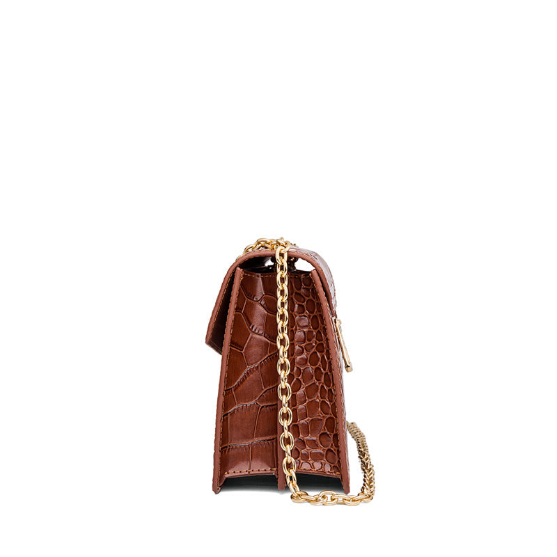 Bolso de cadena de cuero de tendencia de alta gama de moda