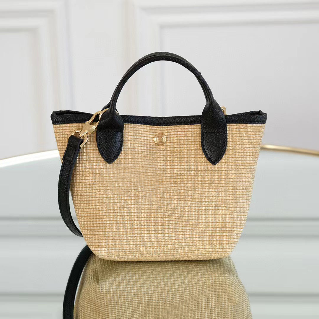 Sac messager à bandoulière en paille tissée de style nouveau pour femme