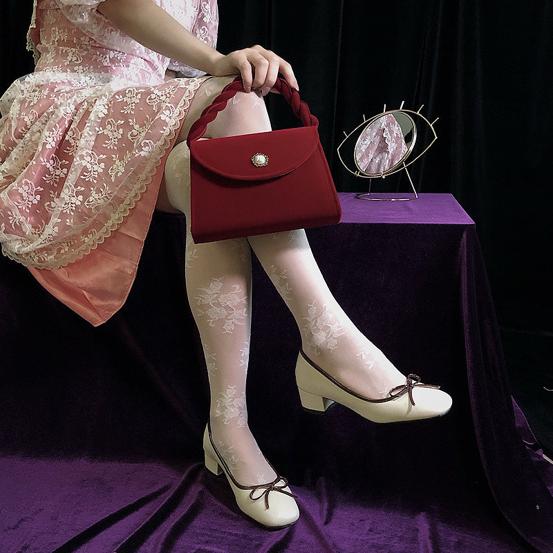 Bolso de boda de ante de felpa vintage para mujer