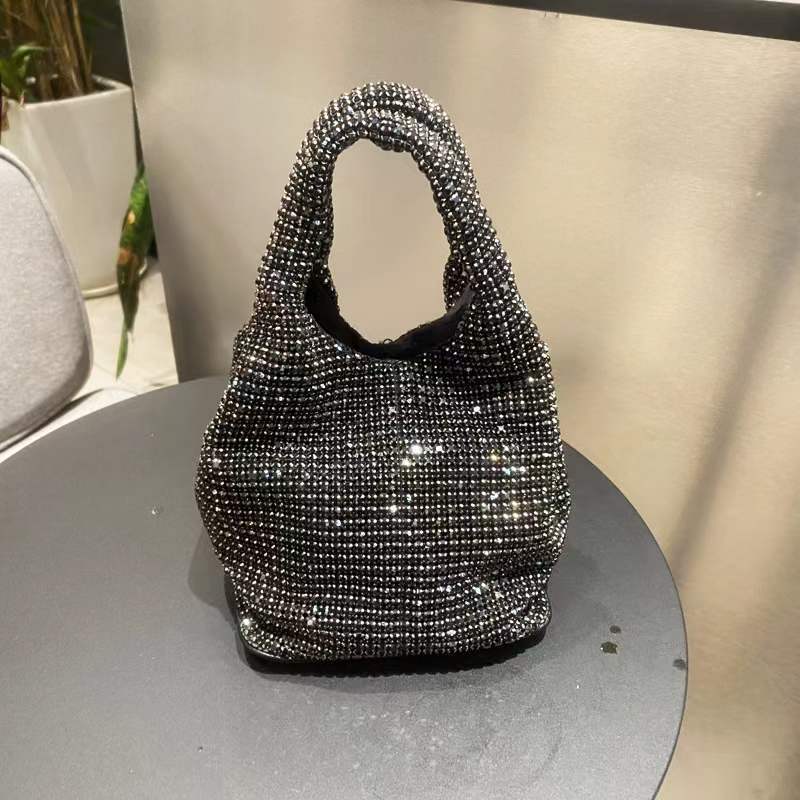 Cadena para bolso tipo cubo con forma de chaleco y diamantes de imitación