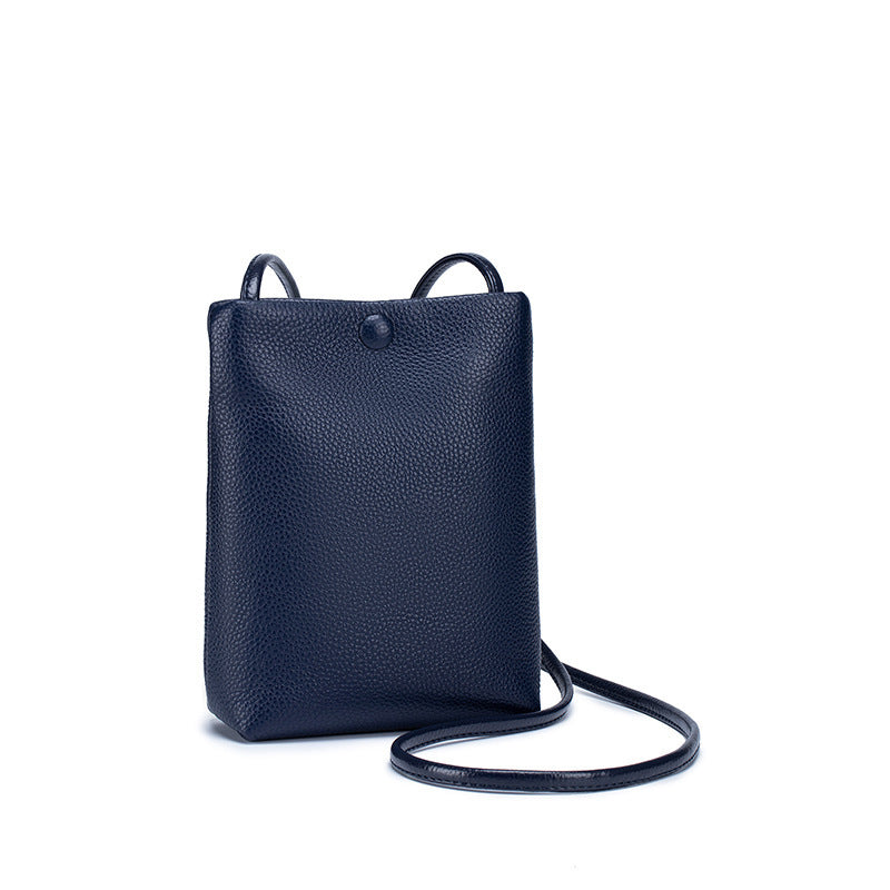 Sac à bandoulière en cuir pour femme, petit, simple et décontracté