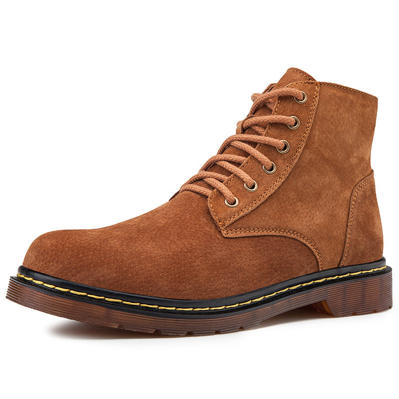 Botas altas estilo retro estilo desierto hechas a mano para hombre