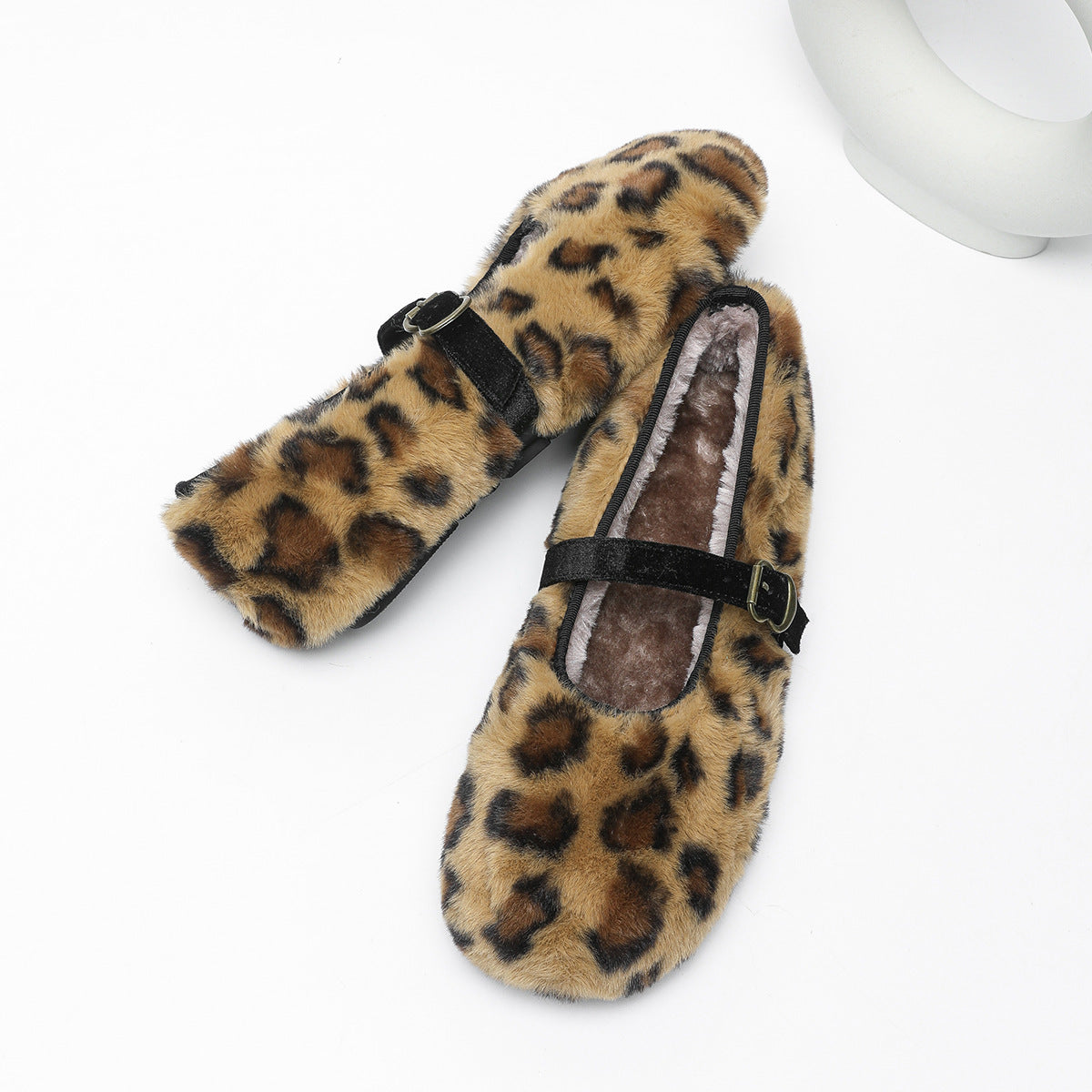 Fleece-lined Platform Round Toe Large Size Women's Shoes