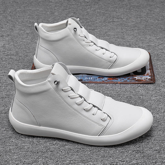 Men's Leather High-top Casual Ankle Boots