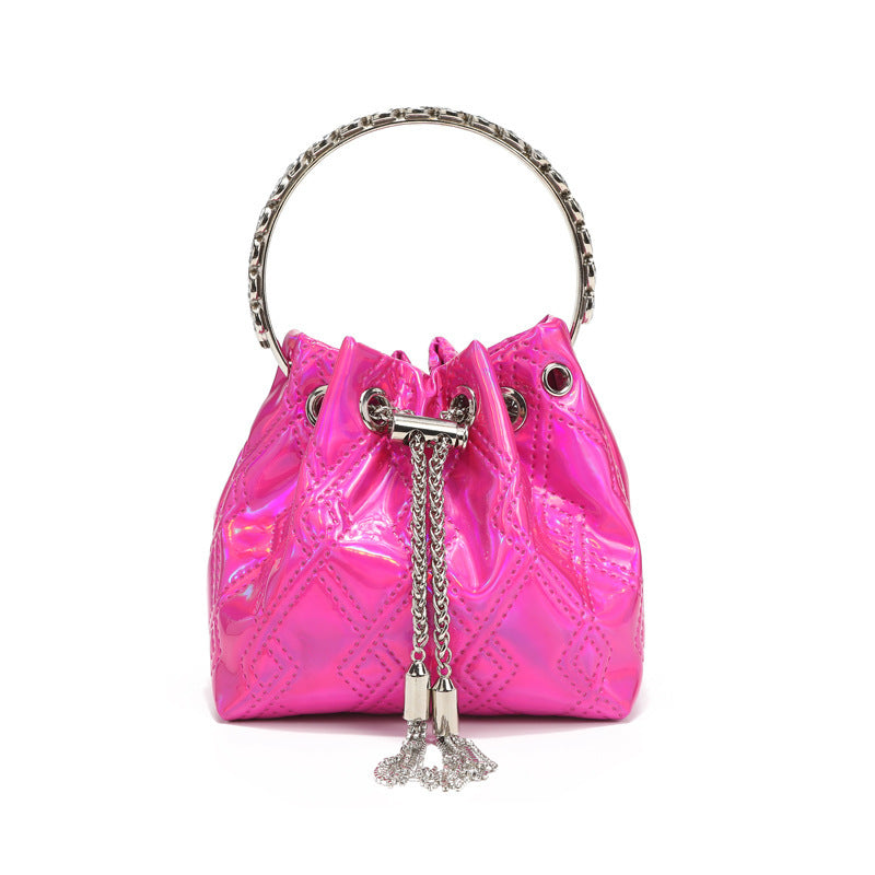 Fashion Laser Embroidery Lingge Ladies Handbag