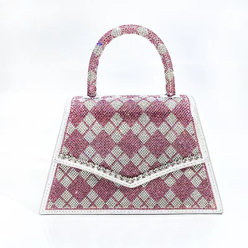 Colorful Rhinestones New Handheld Small Square Bag Crossbody