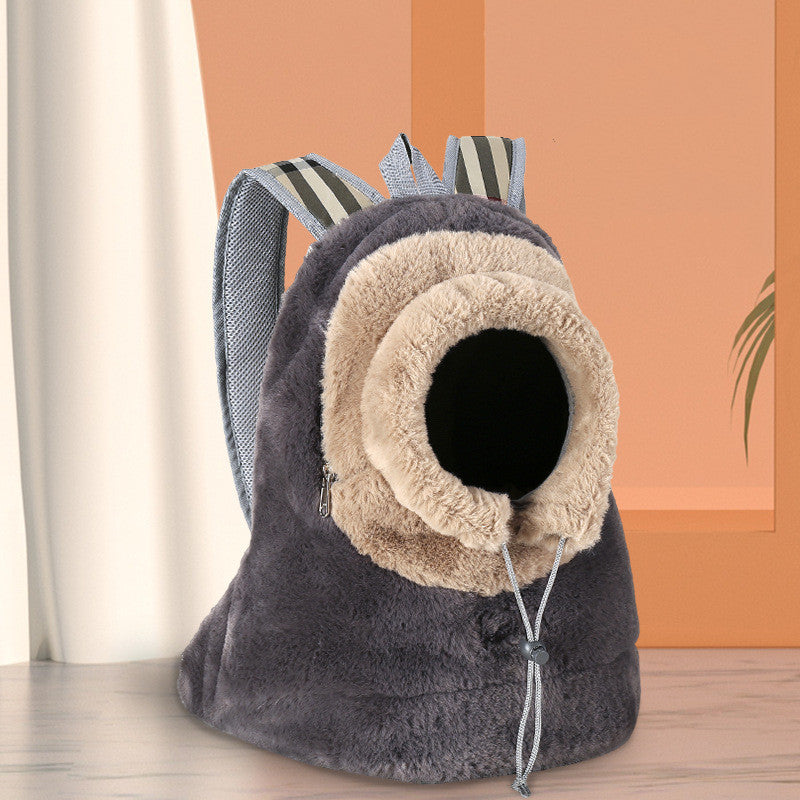 Sac à dos de poitrine portable en peluche Pet Fashion