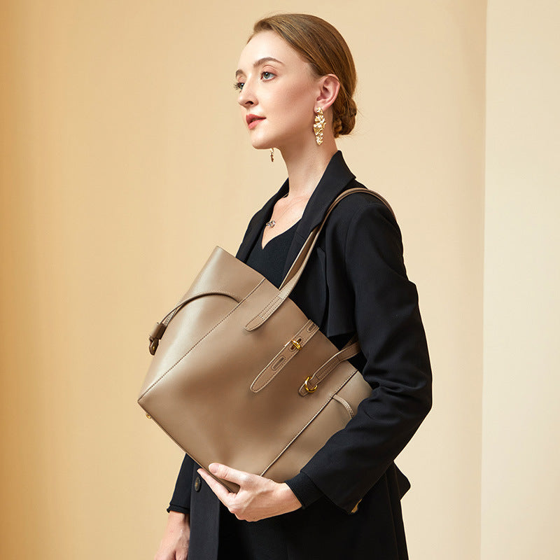 Sac à main en cuir polyvalent pour femme